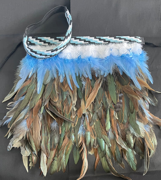 Kakahu - Korowai Sky Blue For Baby Plus Head Band