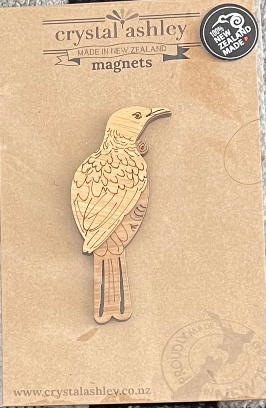 Rimu and Bamboo Veneer - TUI Wooden Magnet