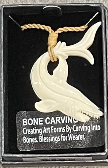 Shark Necklace - Bone Carving