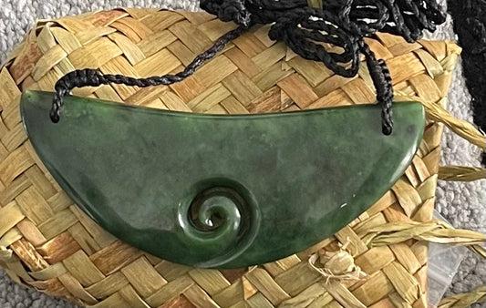 Greenstone Pounamu koru Breastplate