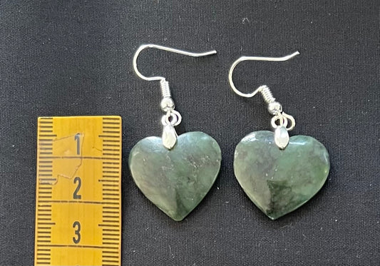 Little Heart drop Greenstone Earrings