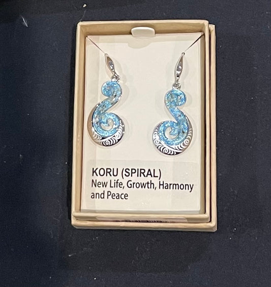 Turquoise Koru  Earrings