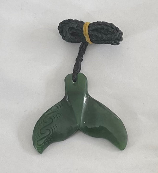 Whale Tail Greenstone Pounamu Necklace