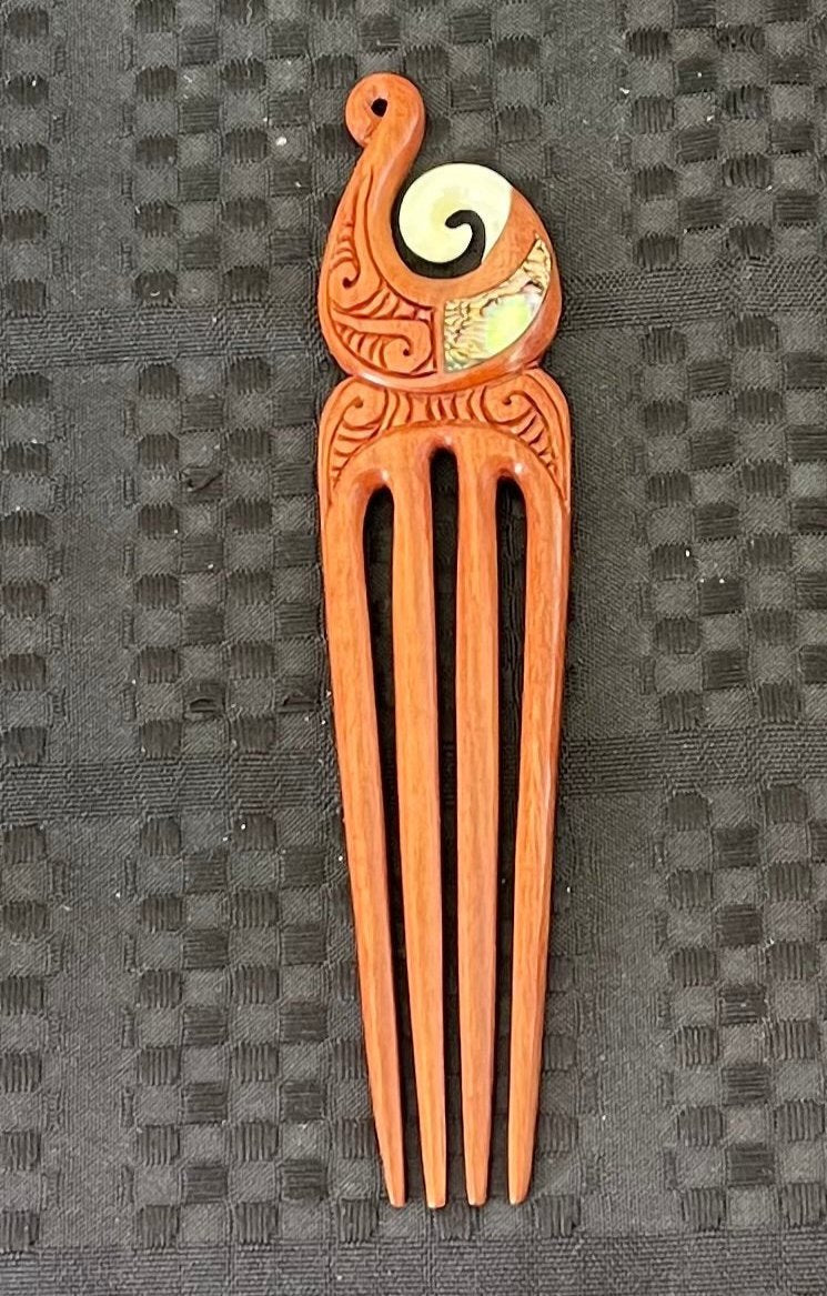 Bone Wood Heru - Koru 4 Prong Small