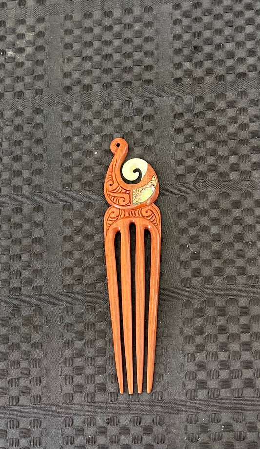 Bone wood Heru - Koru 4 Prong Small