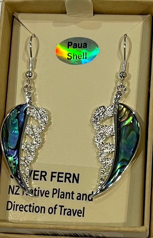 Paua Fern Earrings