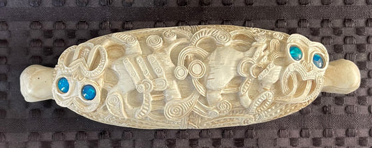 Large Polystone Waka Huia Feather Box