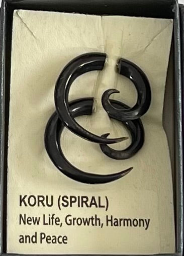 Black Koru - Earrings