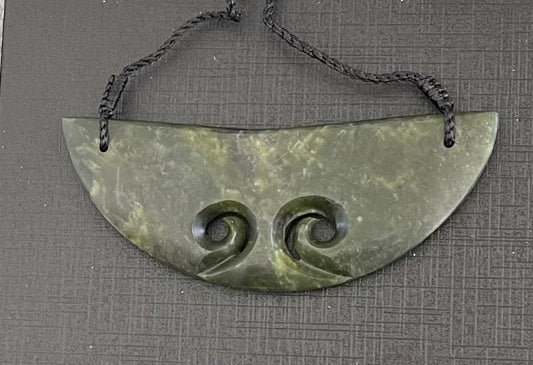 Greenstone Pounamu Koru Breastplate