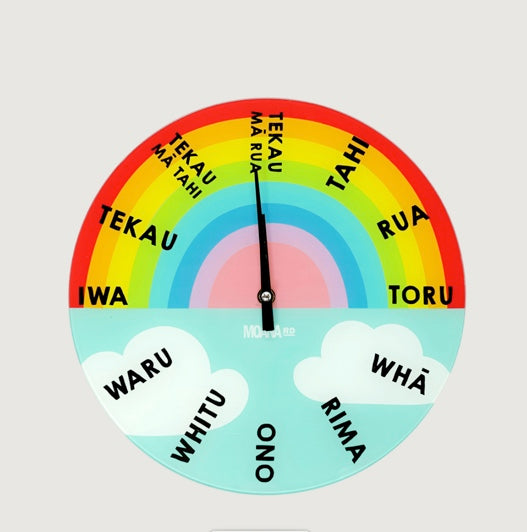 Moana Road Te Reo Rainbow Clock