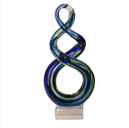 Large Glass Double Twist Ornament