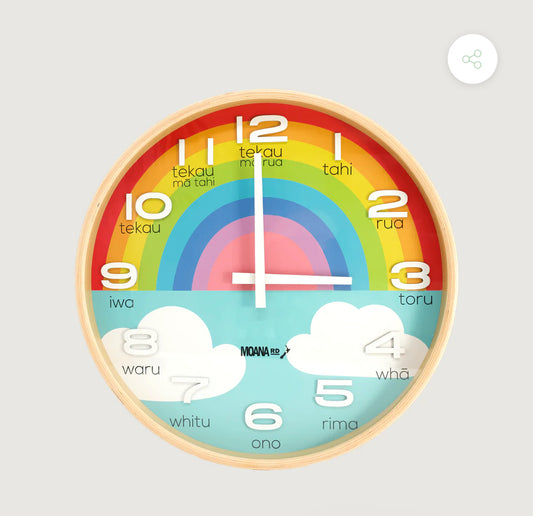 Moana Road clock Te Reo Maori
