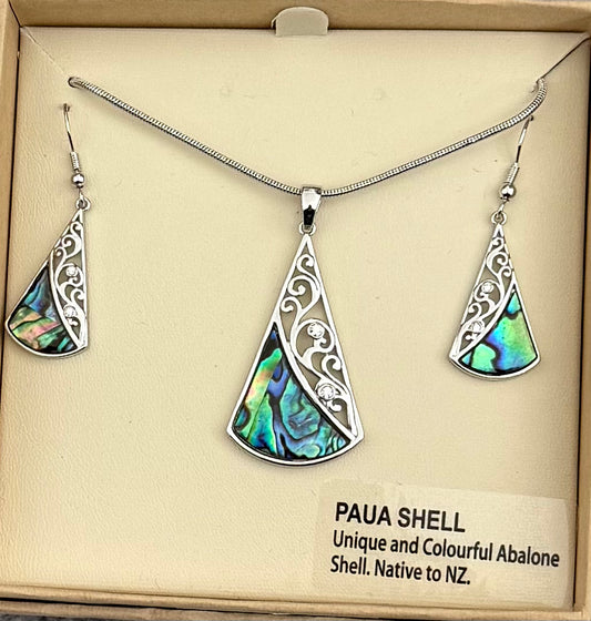 Paua Necklace and earrings