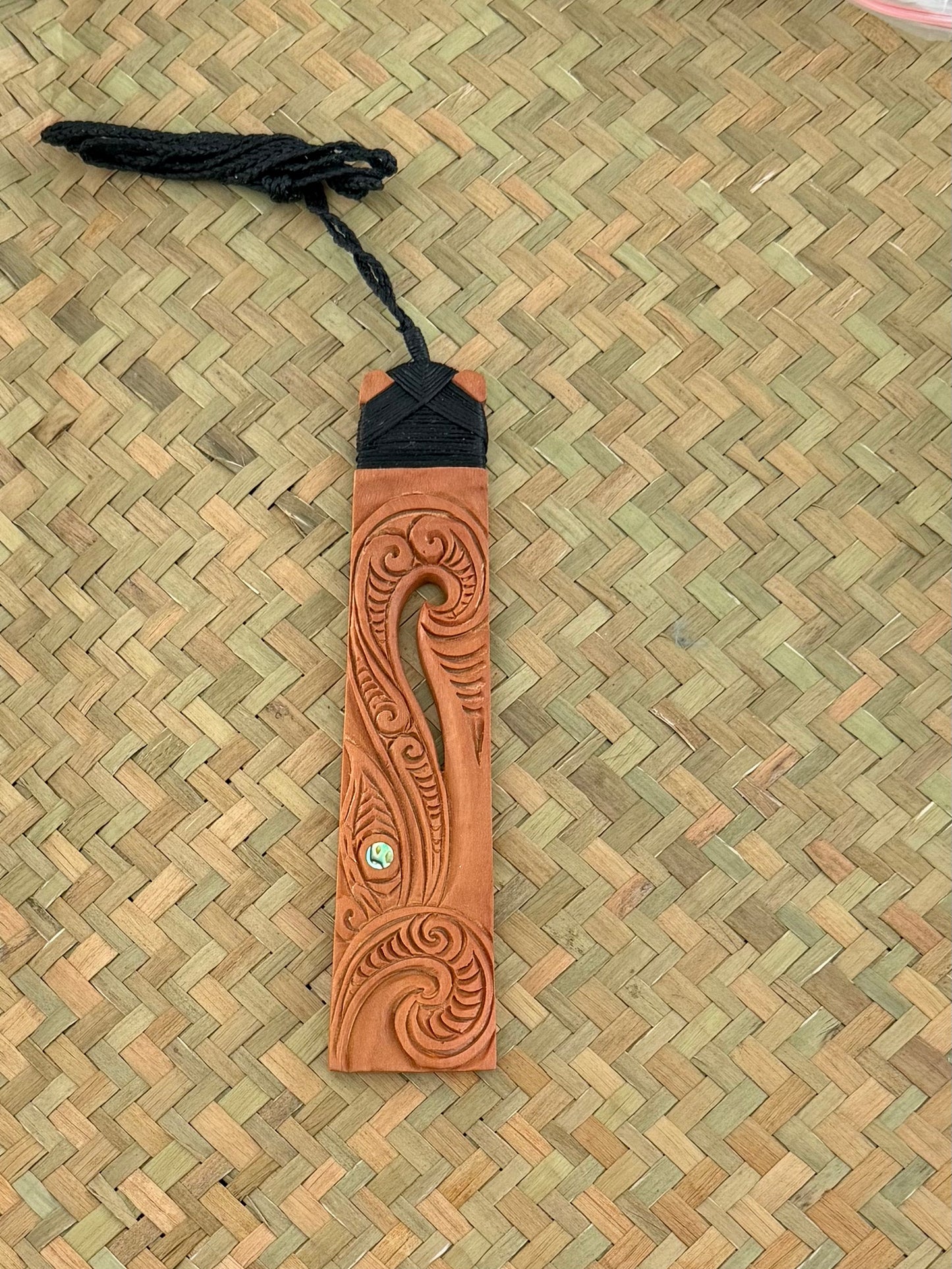 Wooden Toki Pendant - Carving