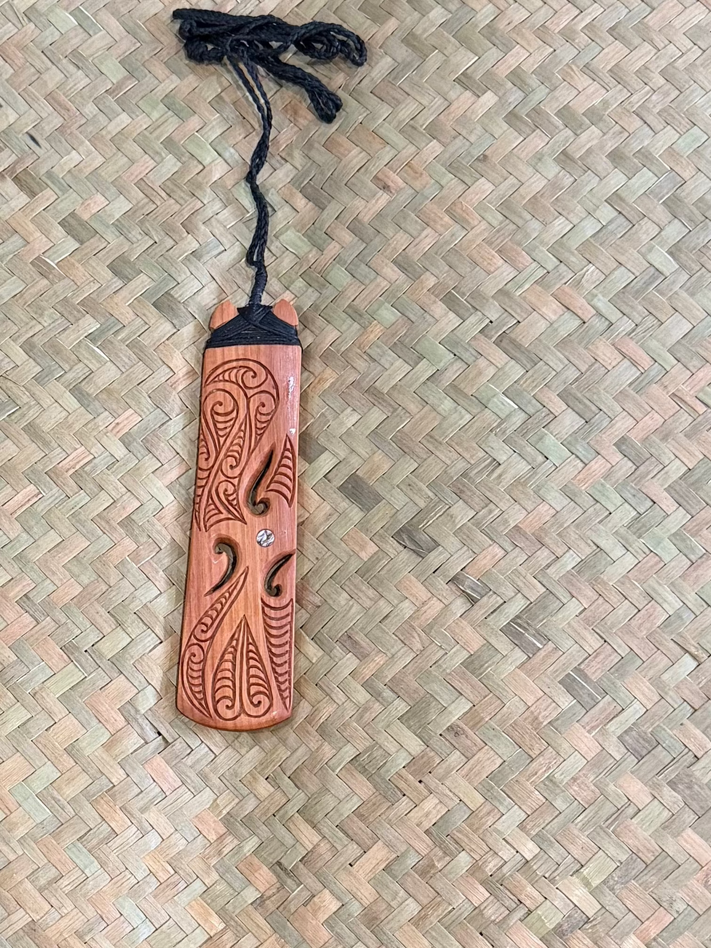 Wooden Toki Pendant - Carving