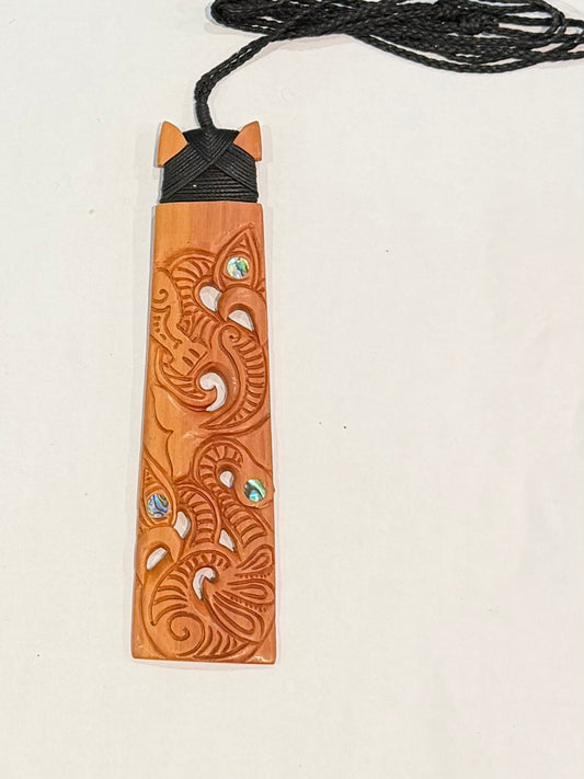 Wooden Toki Pendant - Carving