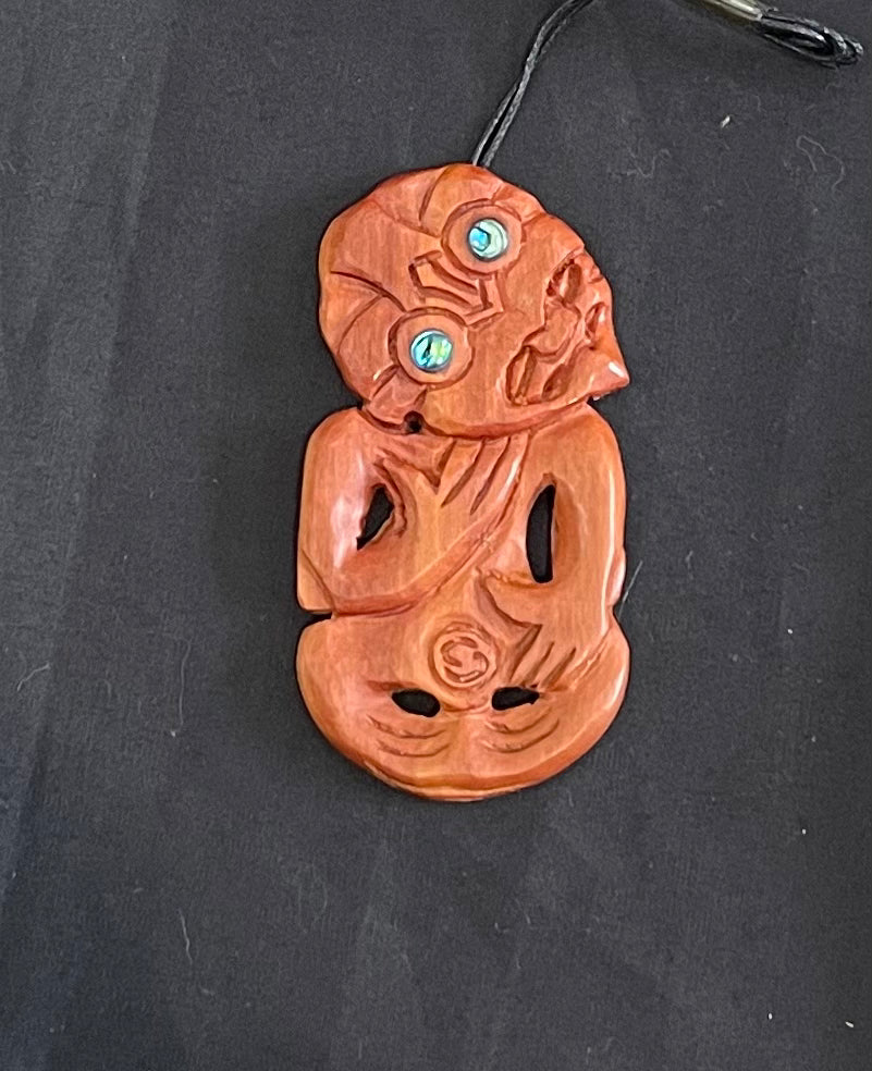 Tiki Pendant - Wooden Carving