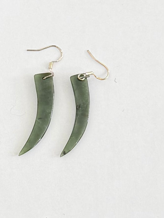 Greenstone drop Earrings 1