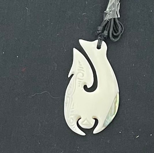 Hook Necklace - Beef Bone Carving