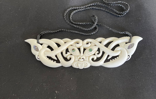 Breast Plate Pendant - Bone Carving