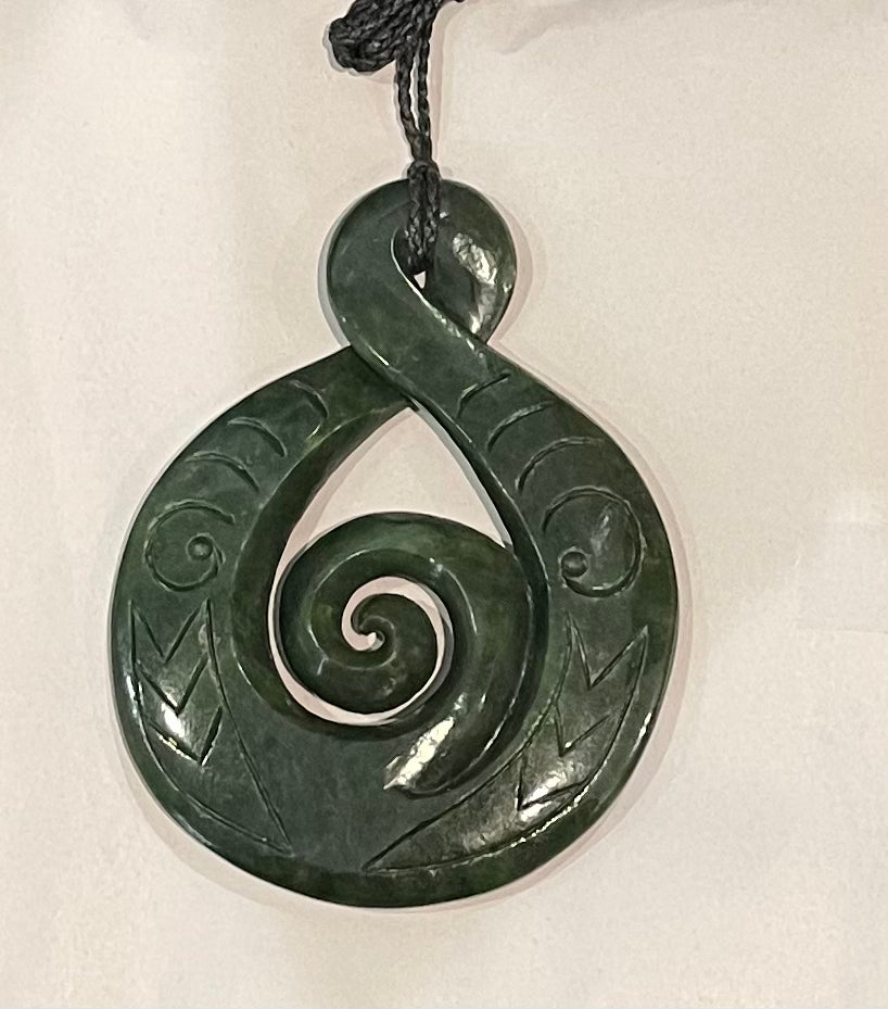 12cm long Koro twist greenstone