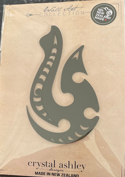 Black Acrylic Hei Matau Design - Wall Art
