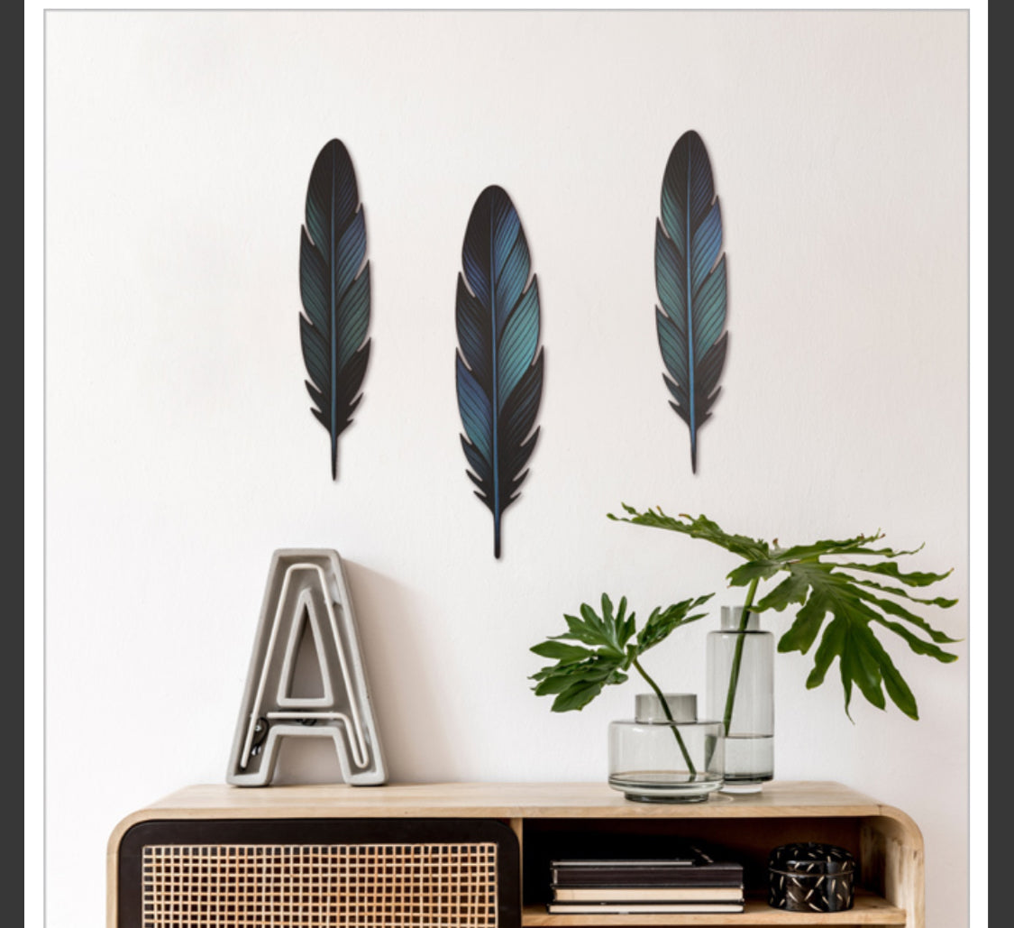 Maori Tui Feather Set - Wall Art