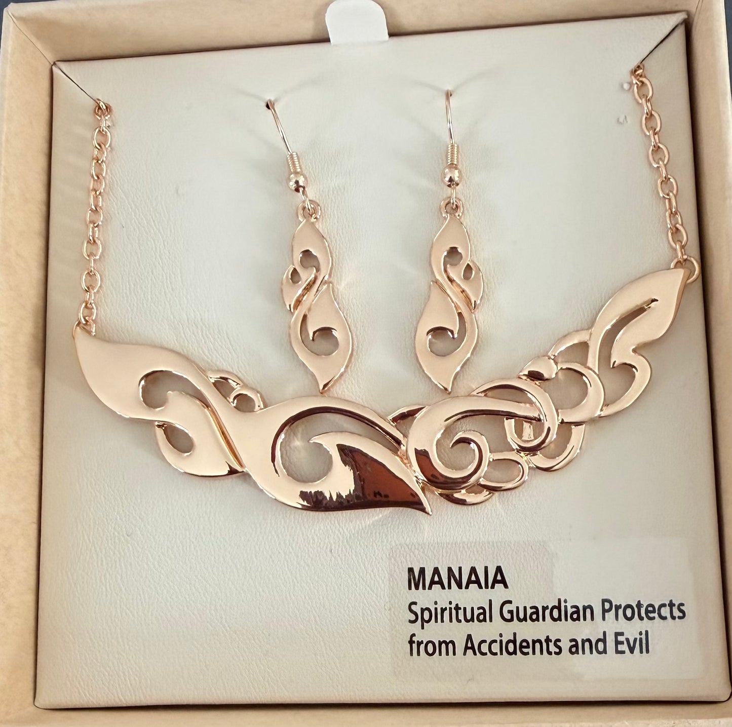 Gold Manaia Breastplate and Earrings