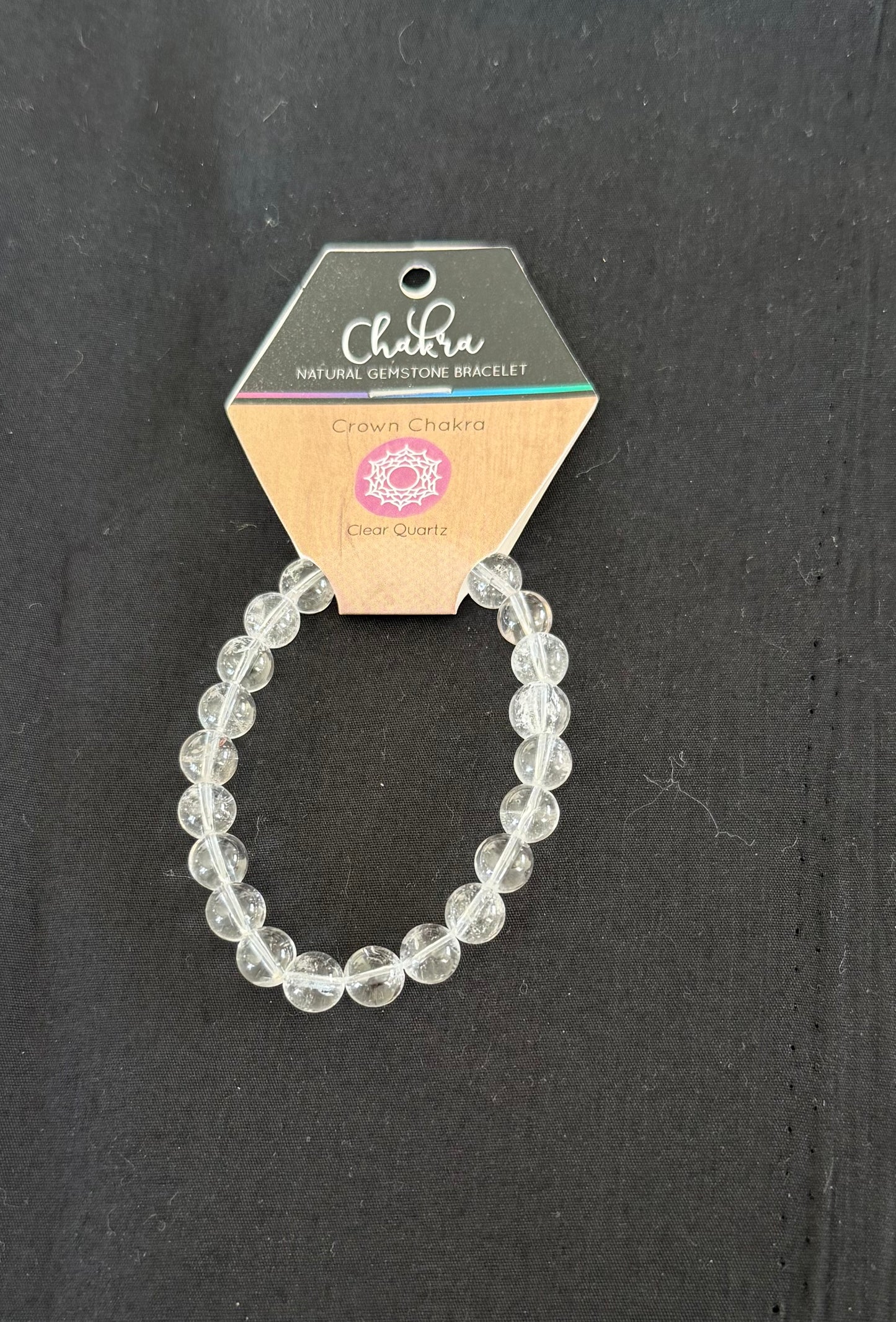 Crown chakra Gemstone Bracelet clear quartz