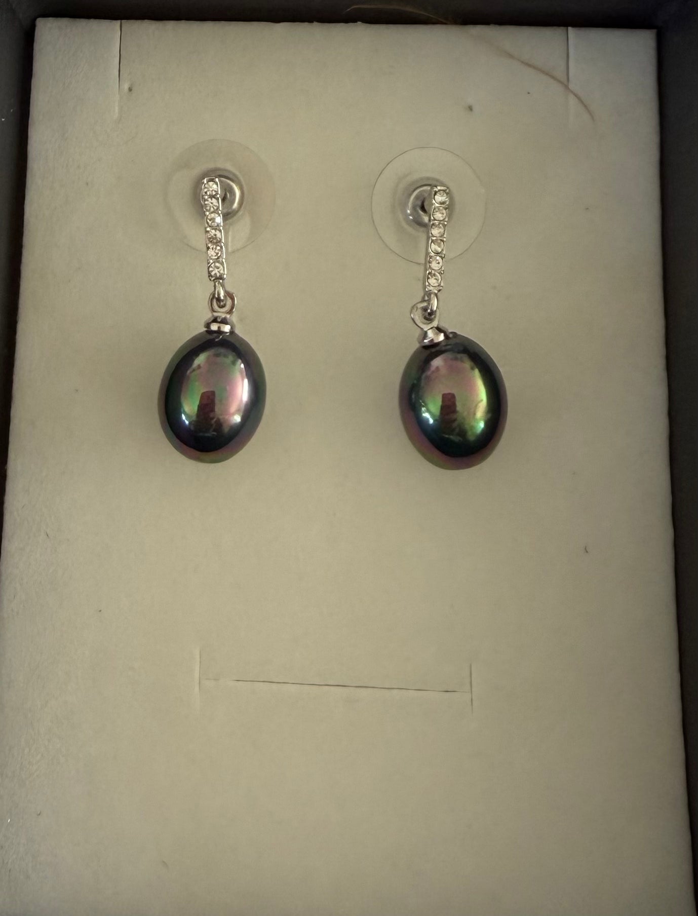 Black Pearl Drop Earrings