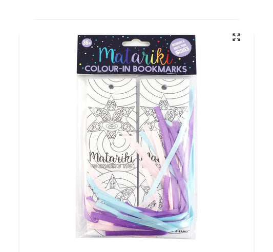 Matariki Manako nui colour in bookmark wishes