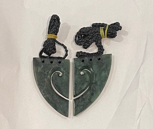 Koru pair Greenstone Pounamu Necklace
