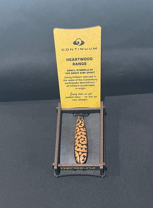 Heartwood Teardrop Wood Pendant - Wood Necklace