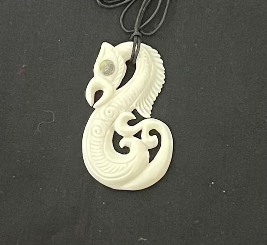 Manaia Necklace - Beef Bone Carving