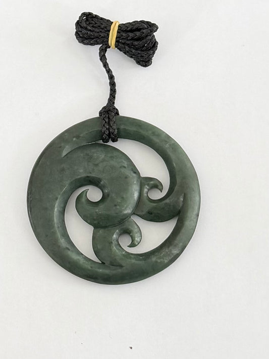 Triple Koru Circle - Pounamu Necklace