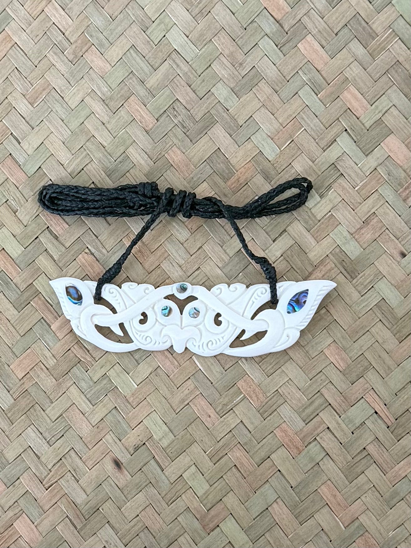 Carved beef bone breastplate