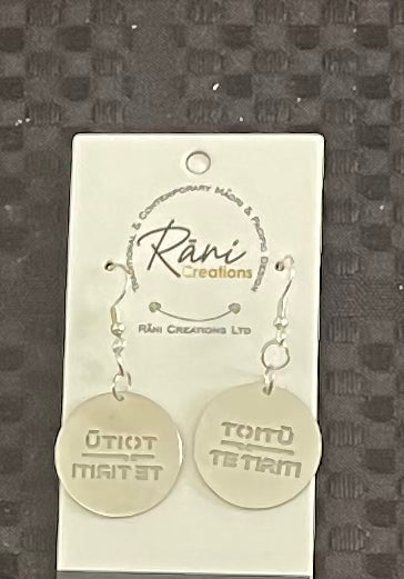 Toitu Te Tiriti stainless steel earrings