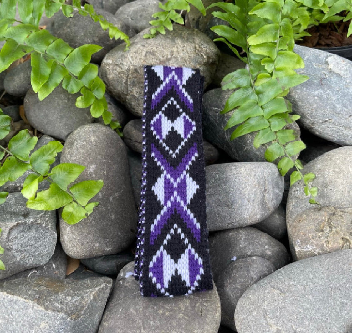 Purple Pātiki - Taniko Band 2inch