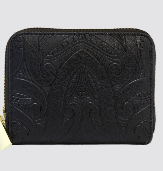 Maori Design Wallet Mission Bay - Miriama Grace Smith Black