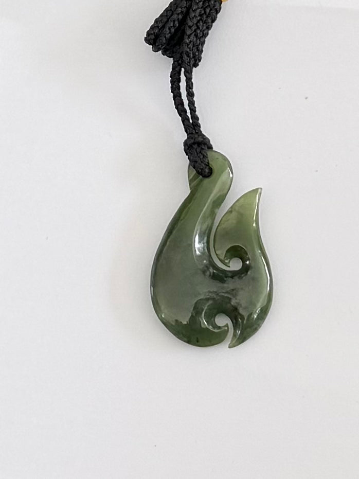 Hook greenstone pendant