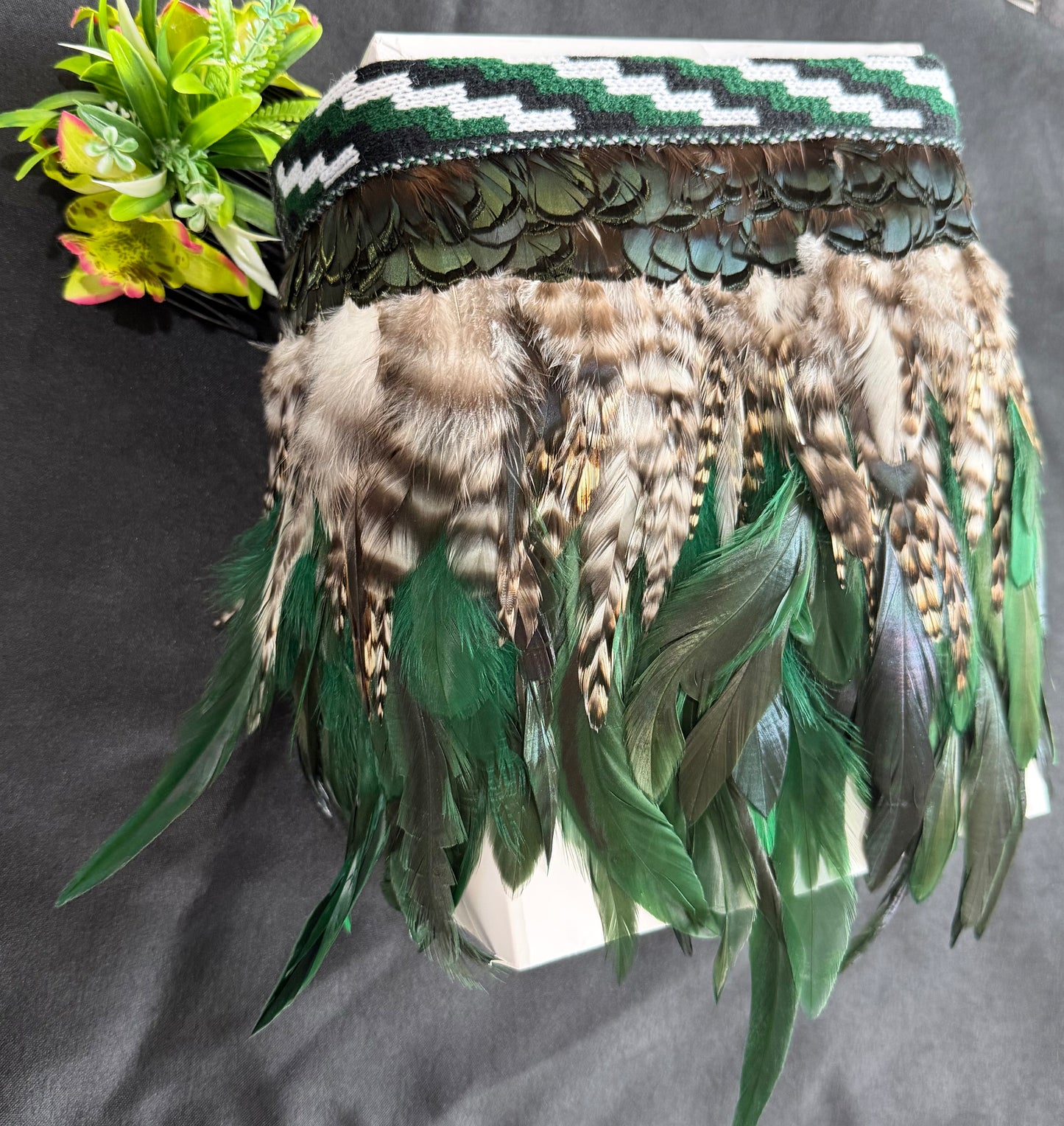 Bottle-Green Korowai For Urn