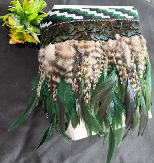 Bottle-Green Korowai For Urn