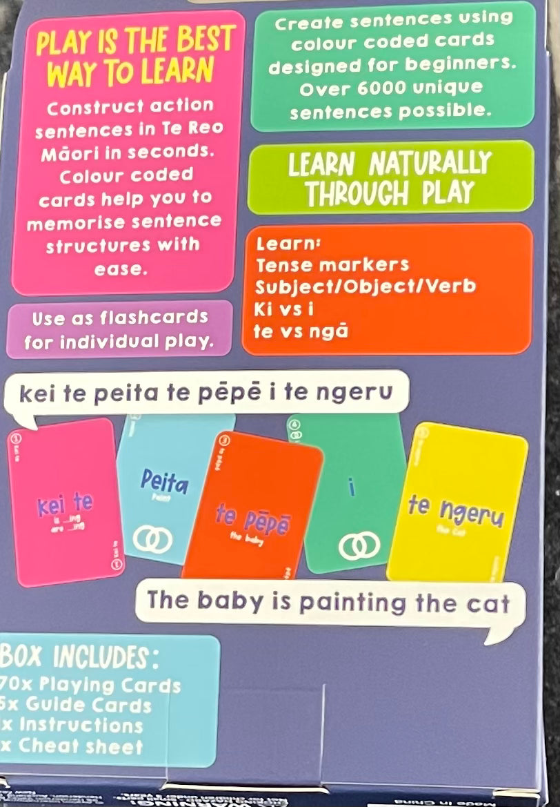Learn To Create Action Sentences in Maori Instantly Card Game