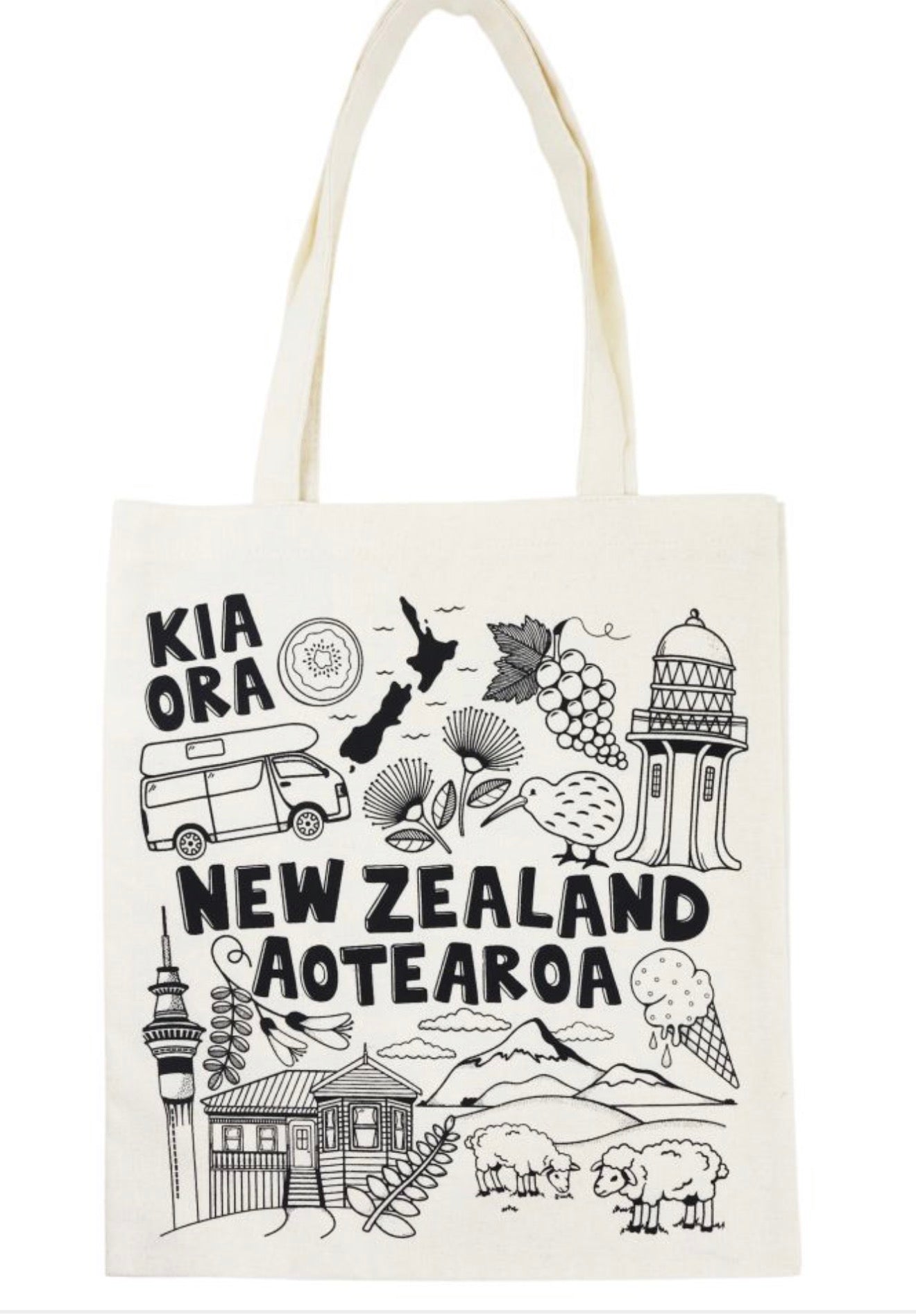 Kia Ora Aotearoa- Canvas Design Shopping Bag