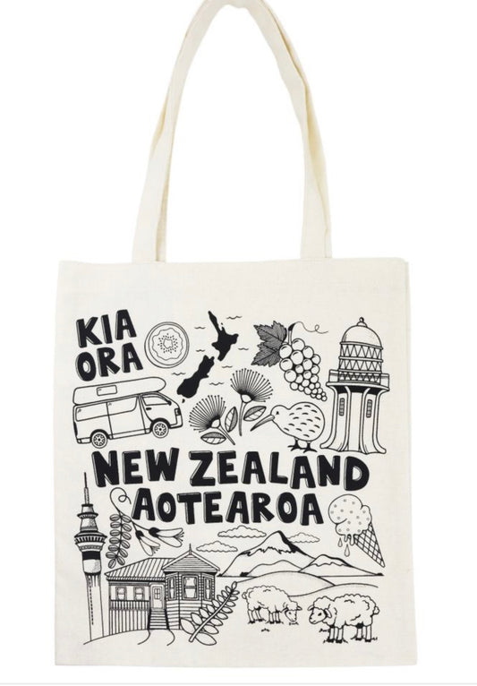 Kia Ora Aotearoa- Canvas Design Shopping Bag