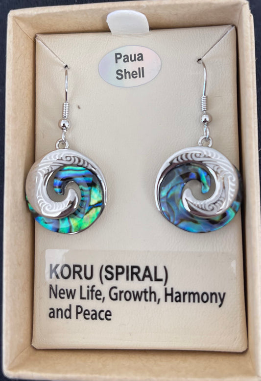 Paua Koru Earrings