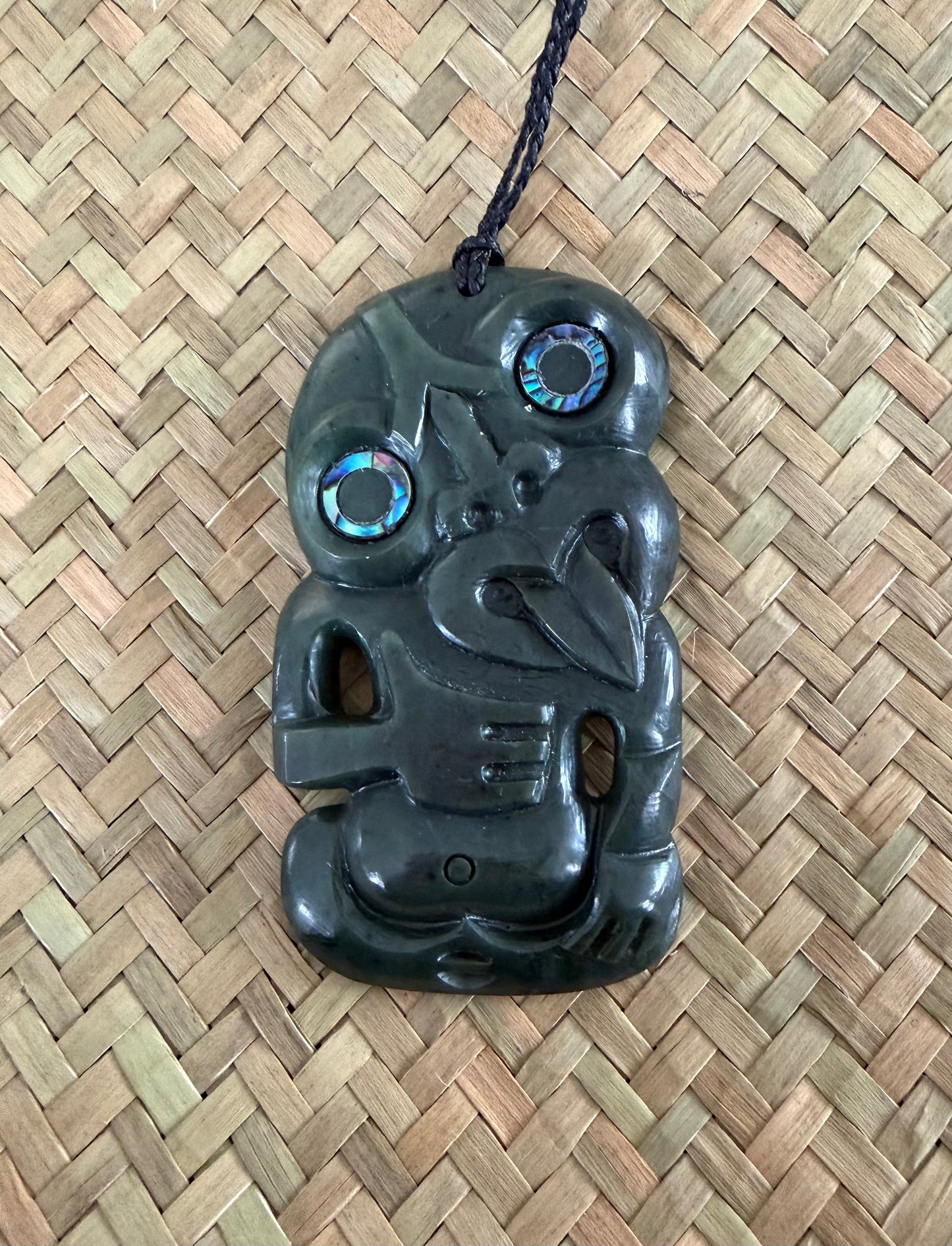 10cm Maori Hei Tiki Pounamu Necklace