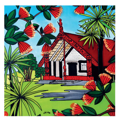 Square The Marae  - Ceramic Wall Art
