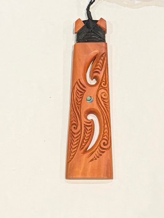 Wooden Toki Pendant - Carving
