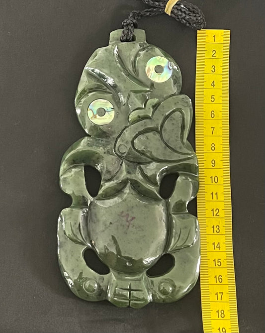 16cm Maori Hei Tiki Pounamu Necklace